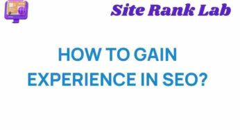 Unlocking the Secrets: How to Gain Experience in SEO