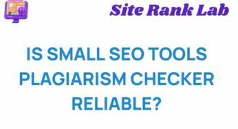 Is the Small SEO Tools Plagiarism Checker Truly Reliable?